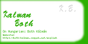 kalman both business card